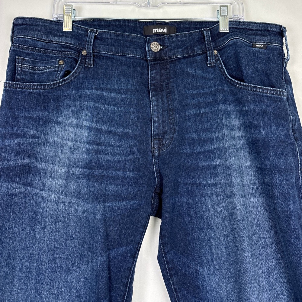 Mavi Marcus Men's Jeans 38x34 Dark Wash Slim Straight Classic Modern Denim - Picture 2 of 16
